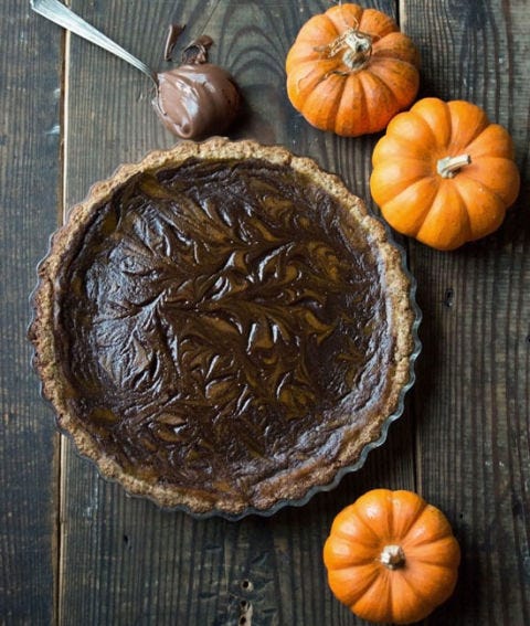 Nutella Swirl Pumpkin Pie