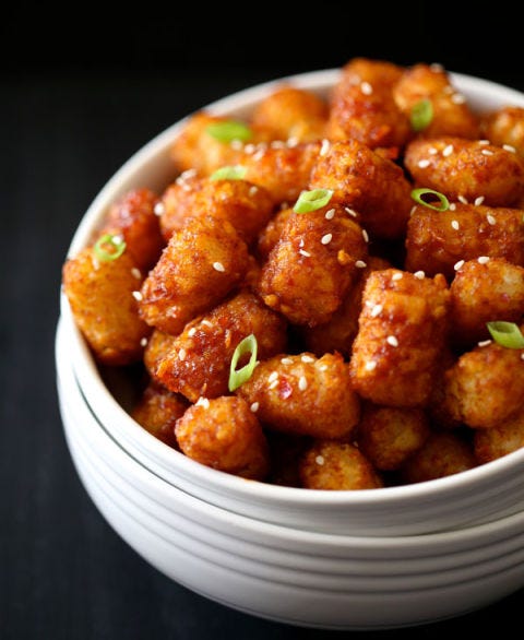 Dish, Food, Cuisine, Sesame chicken, Ingredient, General tso's chicken, Orange chicken, Sweet and sour, Meatball, Produce, 
