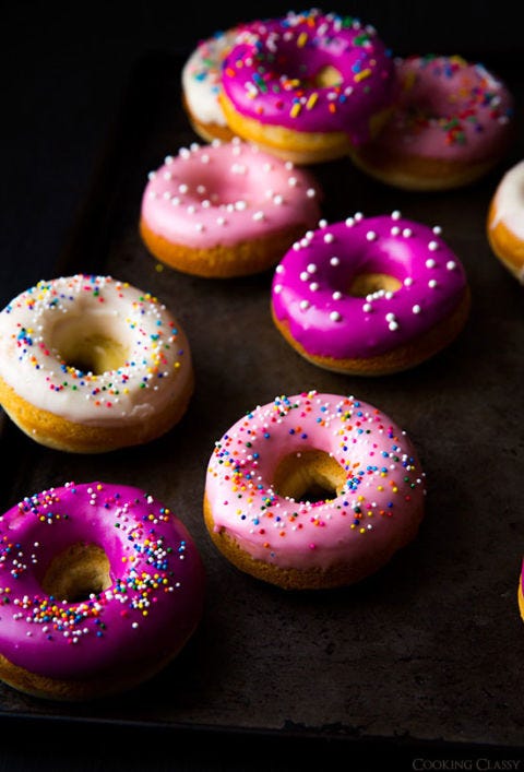 baked vanilla bean doughnuts