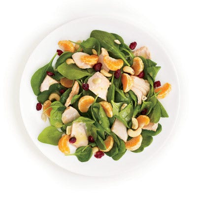 citrusy spinach and salmon