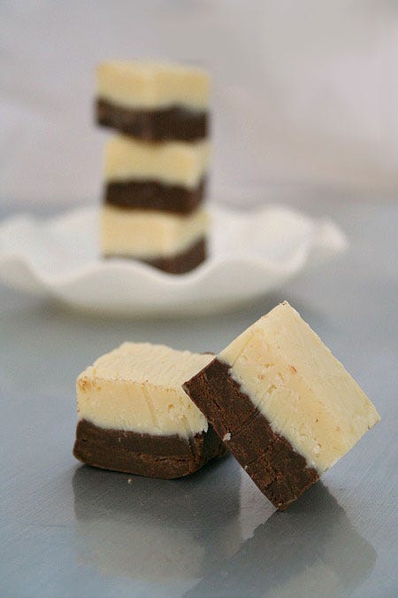 black and white fudge