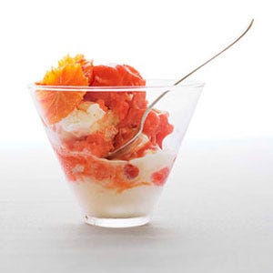 Blood Orange Sorbet Parfaits