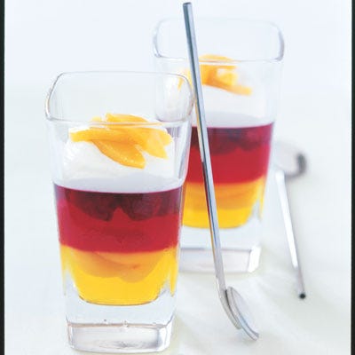 mango and raspberry parfait