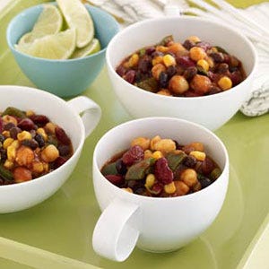 red bean and poblano chili