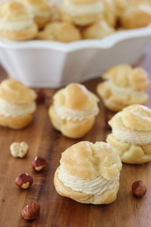 hazelnut cream puffs