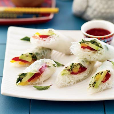 Vegetable Summer Rolls with Chile-Lime Dipping Sauce