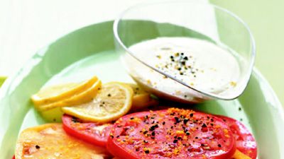 Heirloom Tomatoes with Lemon Tahini Recipe