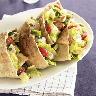 chicken caesar pitas