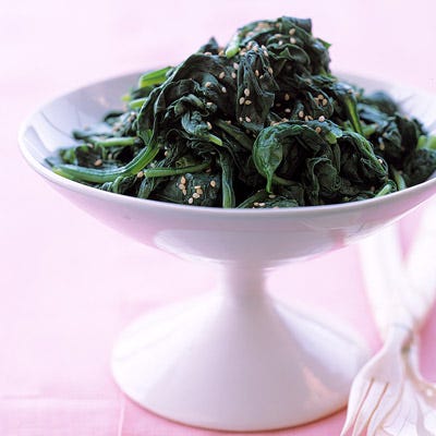 Sesame Steamed Spinach