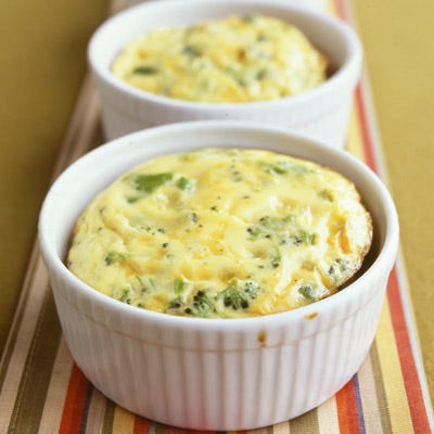 Crustless Broccoli-Cheddar Quiches