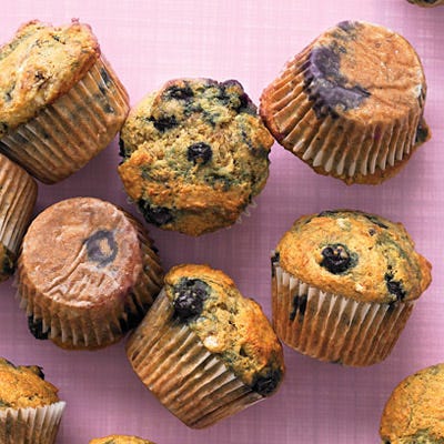 Healthy Banana-Blueberry Muffins