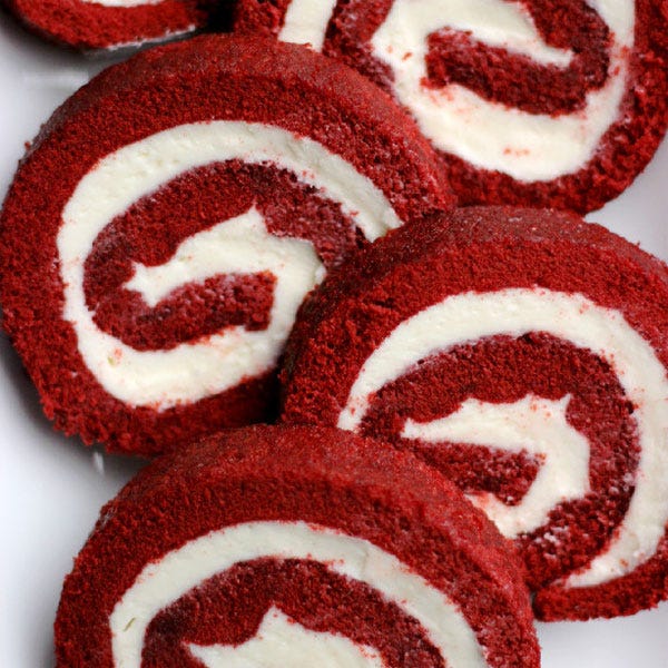 red velvet cake rolls