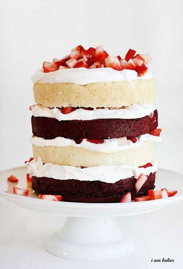 Food, Sweetness, Cuisine, Cake, Ingredient, Dessert, Baked goods, Cake decorating, Fruit, Red, 