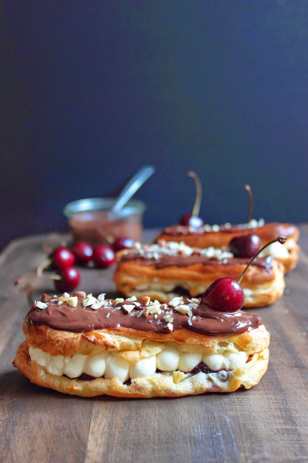 black forest eclairs
