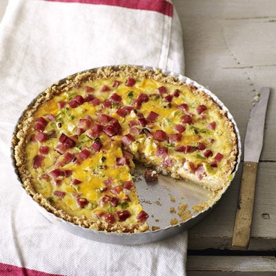 Double Cheese and Ham Quiche