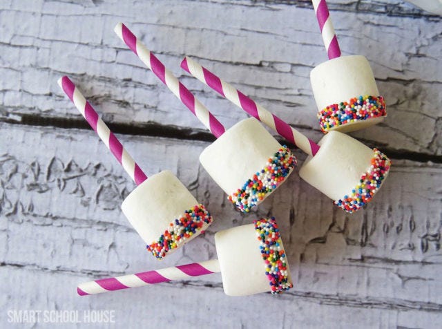 sprinkled marshmallow dippers