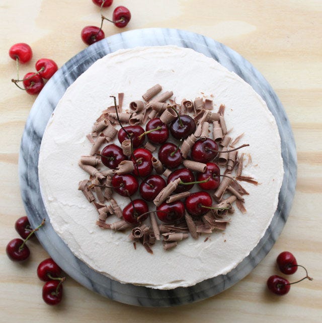 boozy cherry chocolate cake