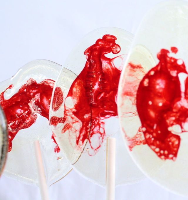 Vampire Blood Lollipops