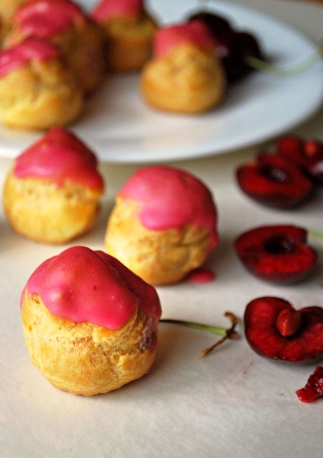 cherry cream puffs