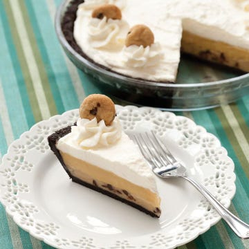 <p>"Two of my all-time favorite desserts together in one immaculate pie; it's a miraculous mash-up, a captivating convergence. Chocolate wafer crust. Chocolate chip cookie dough. Brown sugar cream filling. Whipped cream. And (if you're really ambitious) itty-bitty chocolate chip cookies to top it off." — Lindsay Landis</p>
<p><strong>Recipe:</strong> <a href="http://gogonow.org/recipefinder/cookie-dough-cream-pie-recipe-del0514%22%3E%3Cstrong%3ECookie Dough Cream Pie</strong></a></p>