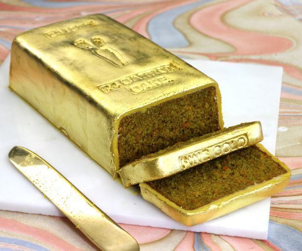 Gold leaf transfer - 24 carat gold - Home Baking