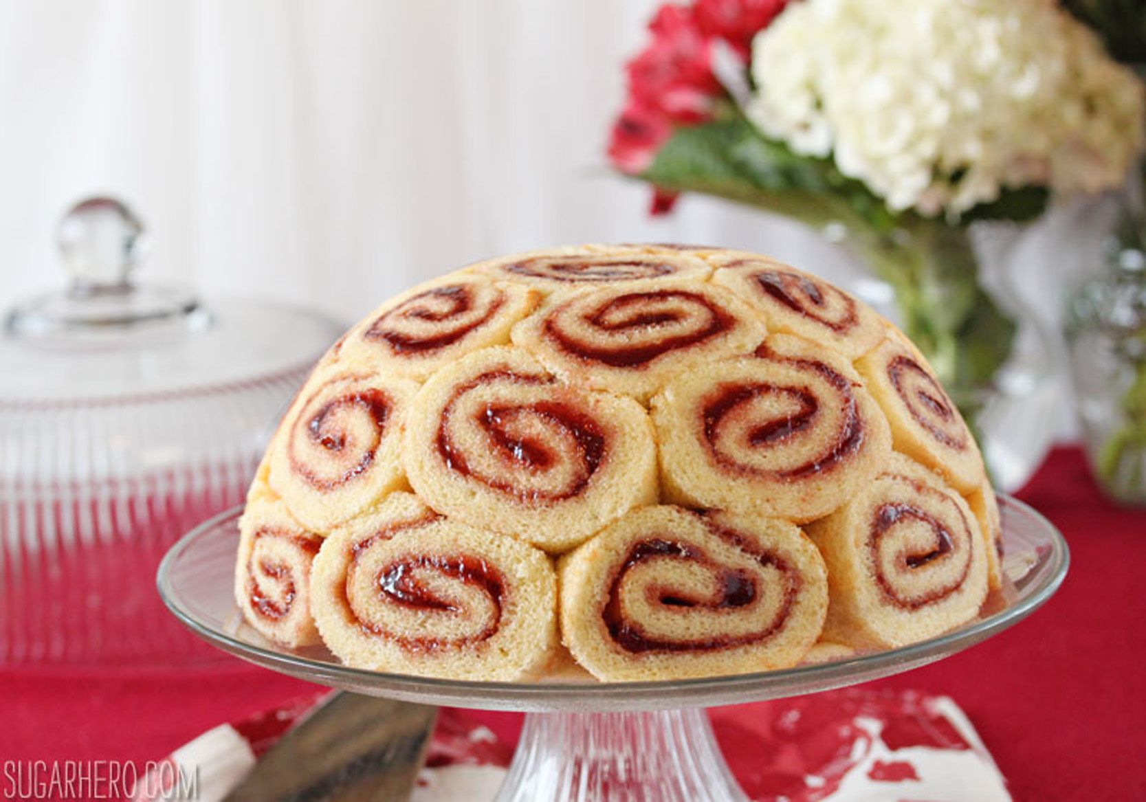 Strawberry Swirl Bundt Cake - SugarHero