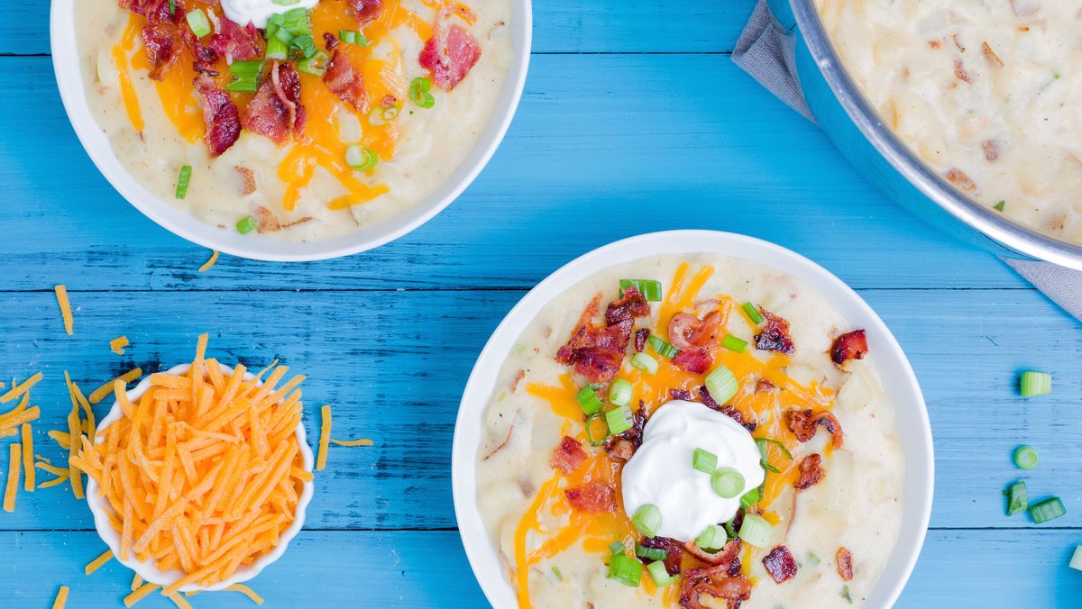 preview for If You Like Mashed Potatoes, You'll Freak Over This Loaded Potato Soup.