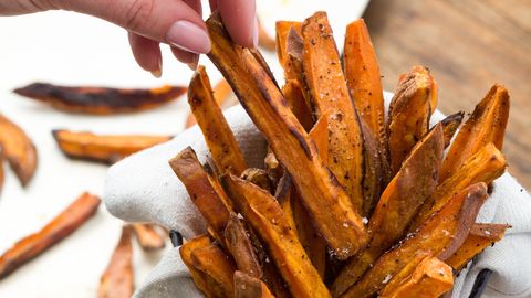 preview for Sweet Potatoes Fries Baked To Crispy Perfection