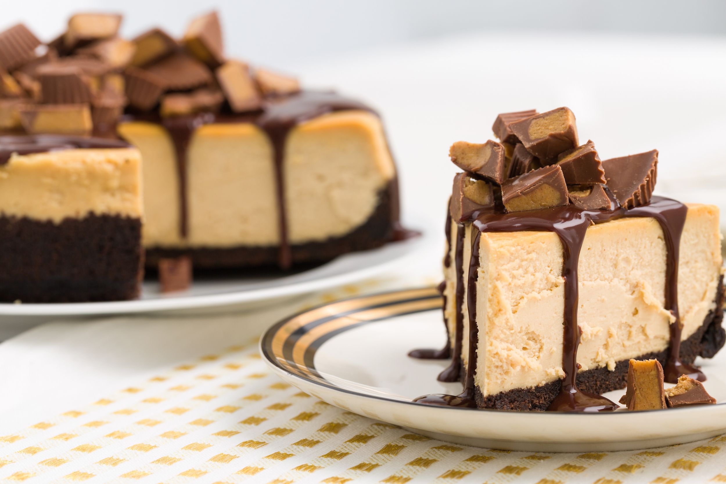 Chocolate-Peanut Butter Cheesecake with Chocolate Glaze Recipe