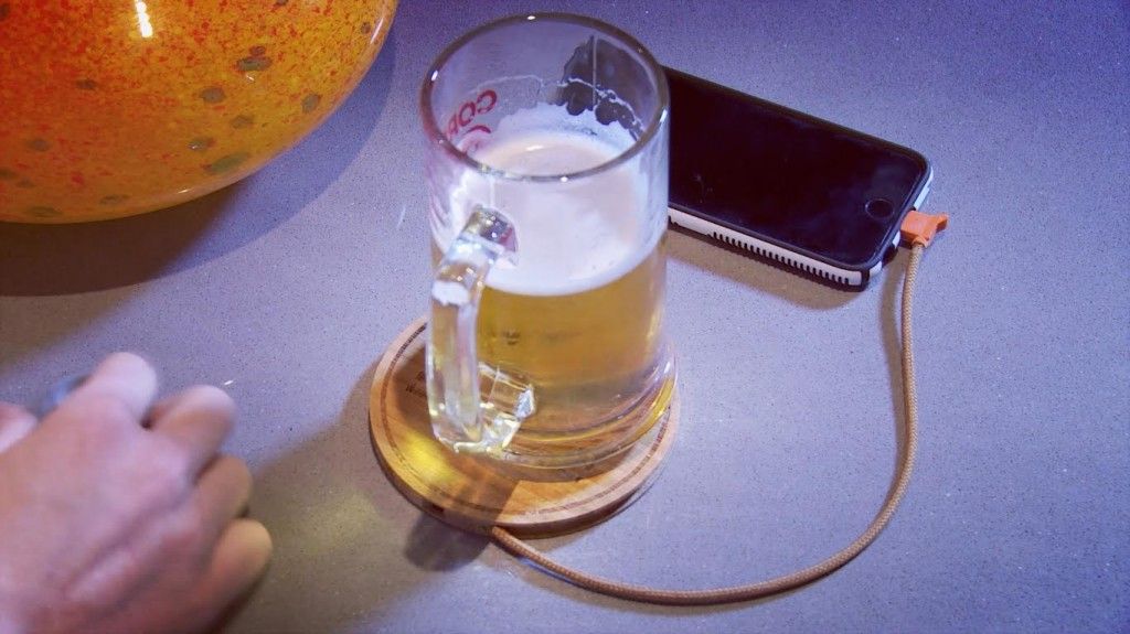 This Coaster Will Charge Your Phone While You Drink Delish