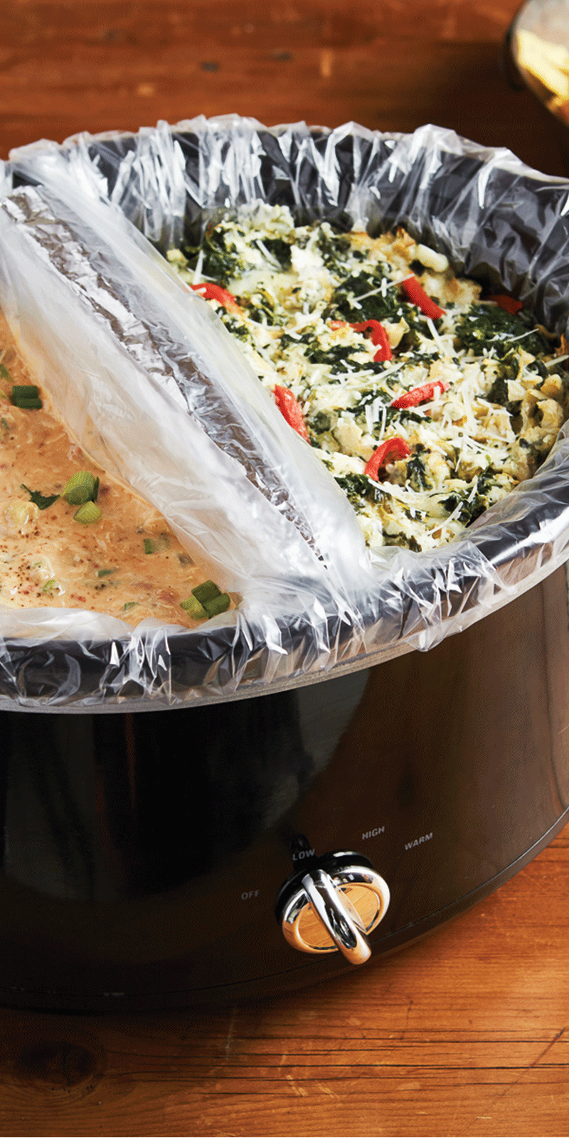 DIY Slow Cooker Divider For Super Bowl Dips and Snacks