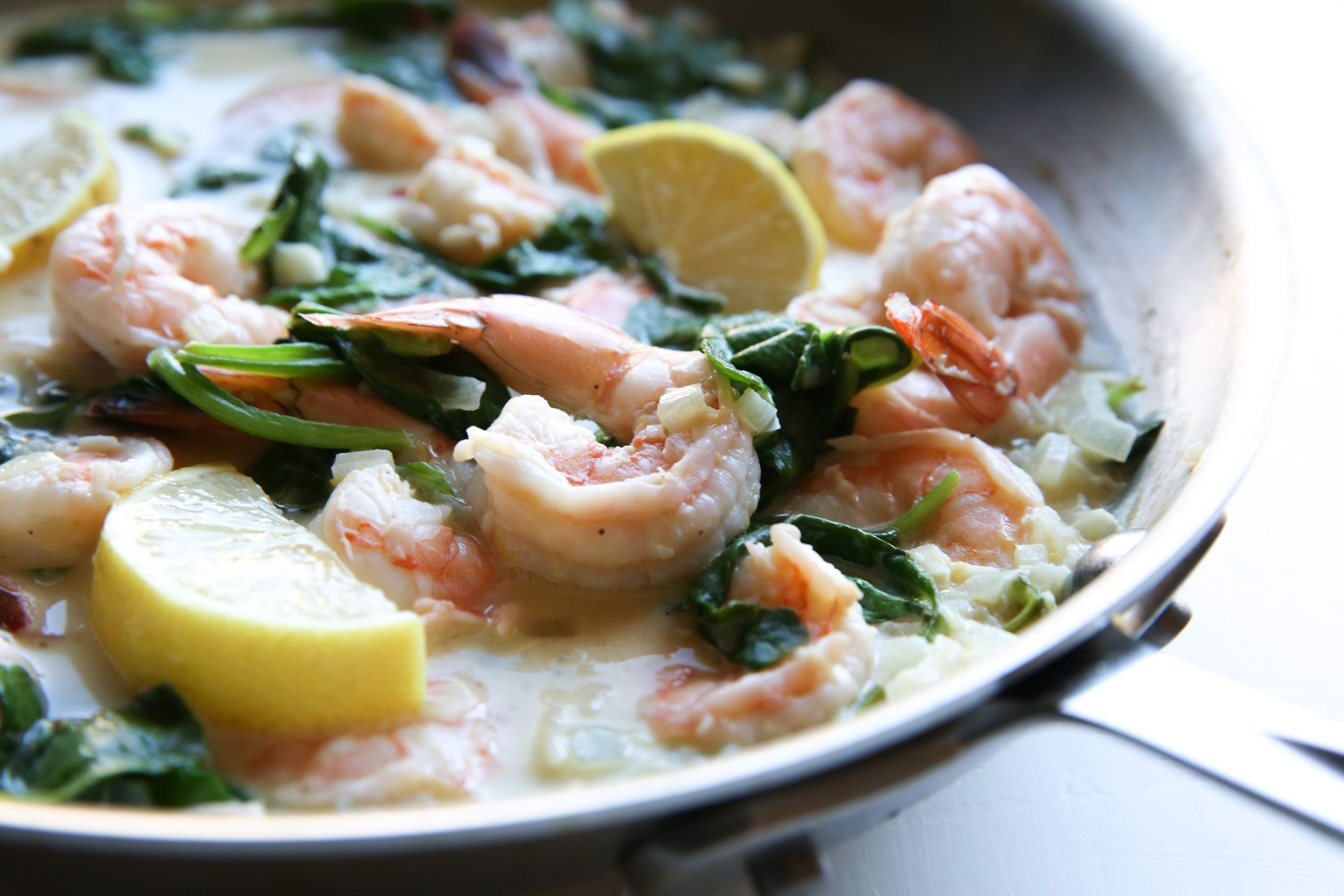 Shrimp and Spinach Cream Sauce - WonkyWonderful