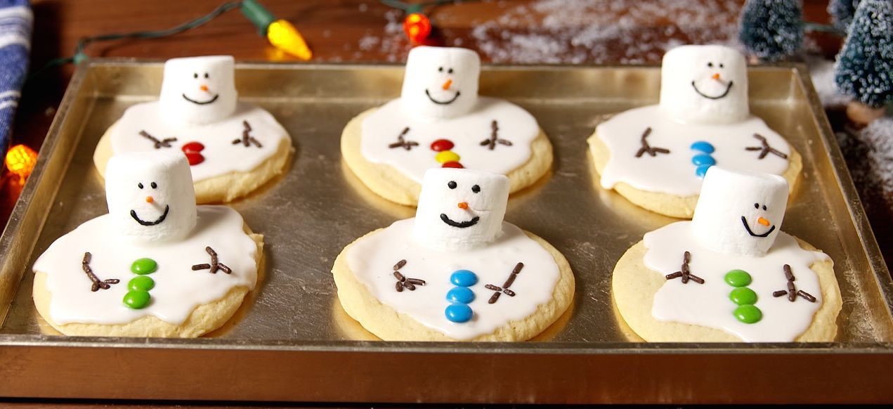 Stocking Stuffers Christmas Cookies Holiday Cookies Melting Snowman Cookies  Classroom Party Cookies for Santa Snowball Cookies Christmas 