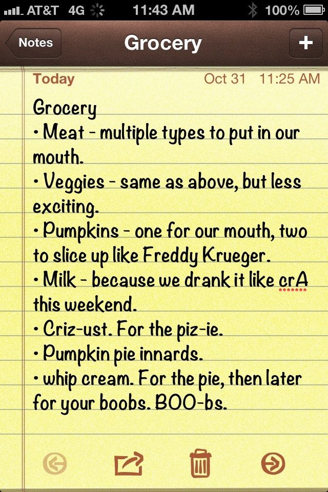 The 10 Most Hilarious Grocery Lists Of All Time