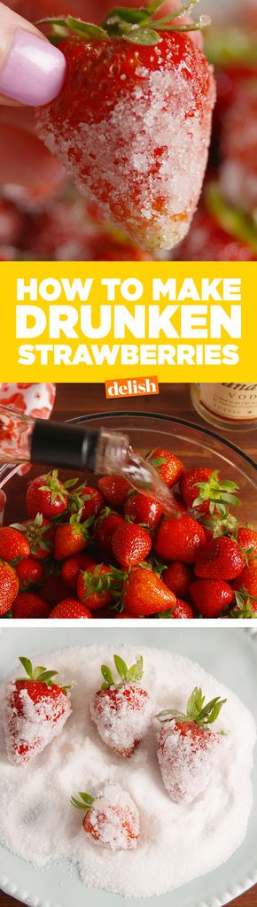 3-Ingredient Drunken Strawberries