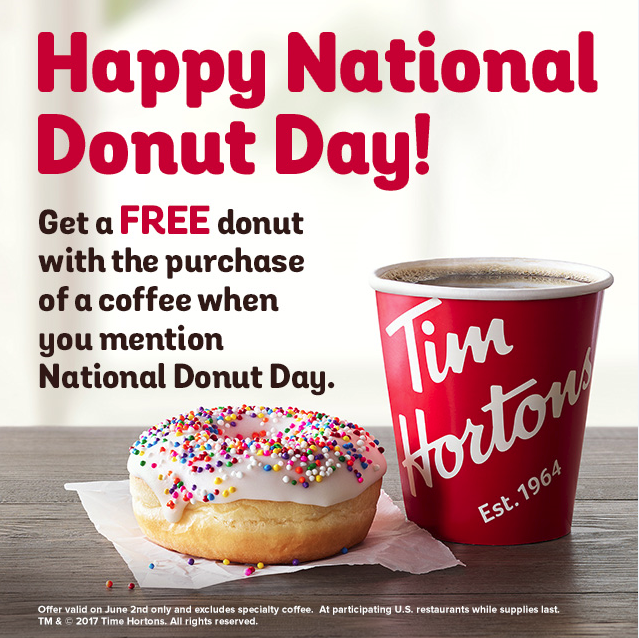 Tim Hortons to offer special deal for National Donut Day