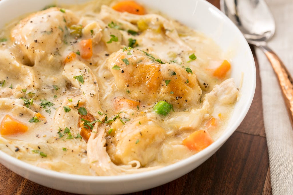 preview for Crockpot Chicken & Dumplings Is The Coziest (& Easiest!) Cold-Weather Dinner