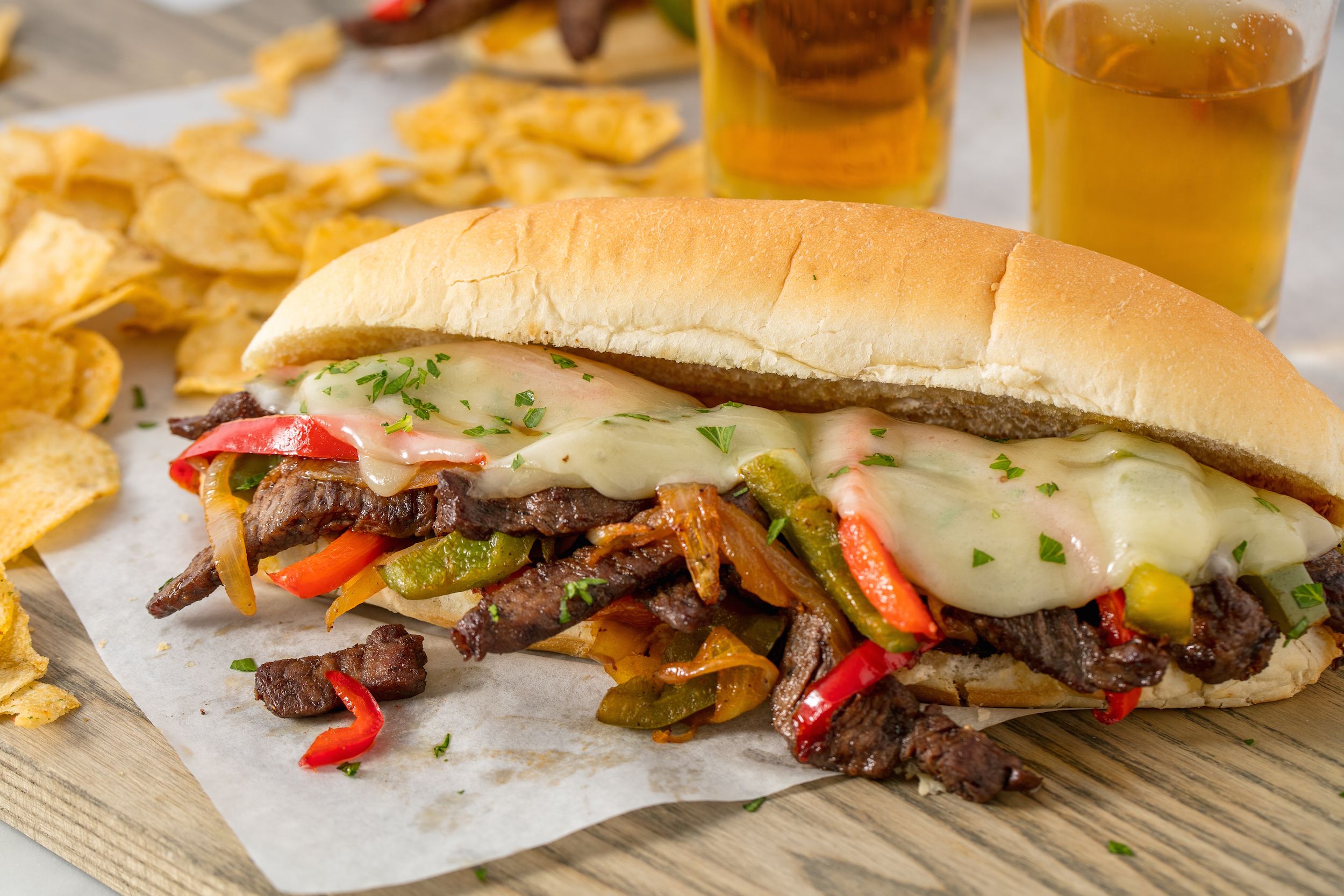 Easy Homemade Philly Cheesesteaks Recipe - How to Make a Philly Cheesesteak  Sandwich