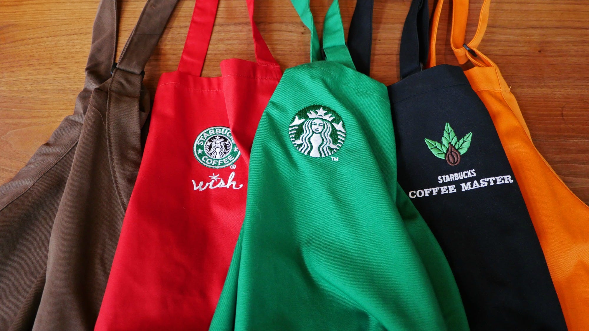 Starbucks red apron