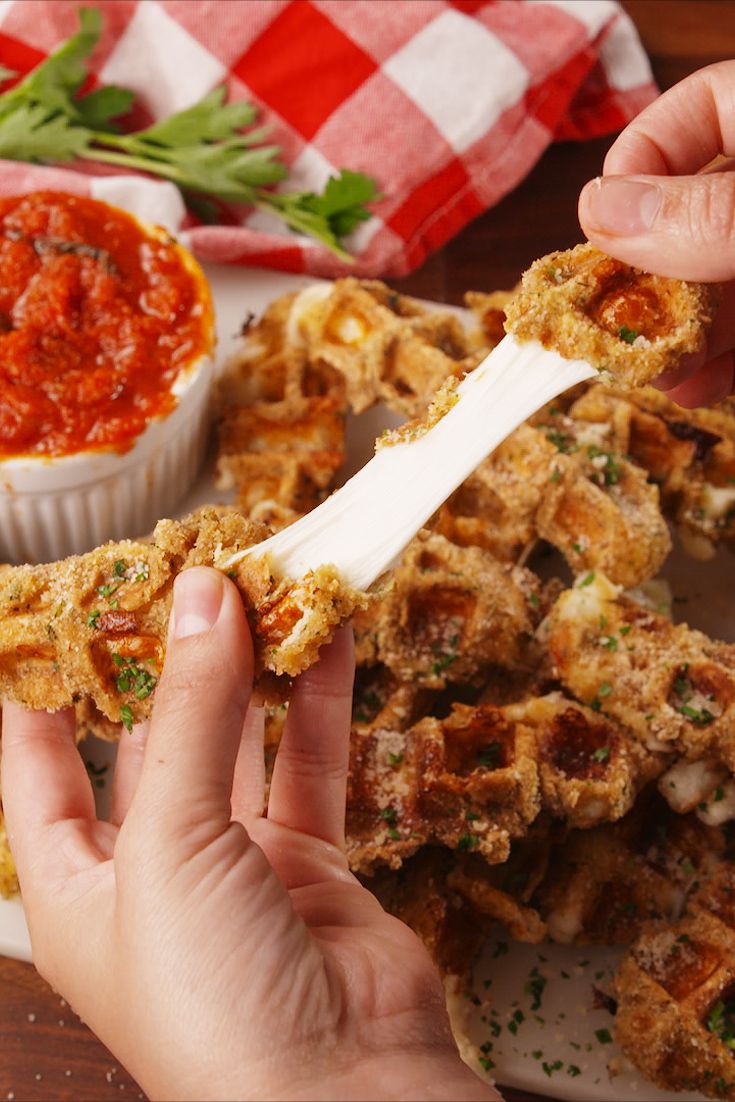 Mozzarella Waffle Sticks - I am a Honey Bee