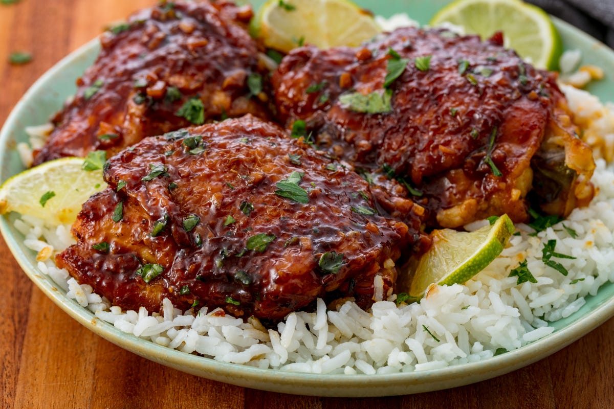 preview for Slow-Cooker Chicken Thighs = Your New Favorite Weeknight Dinner