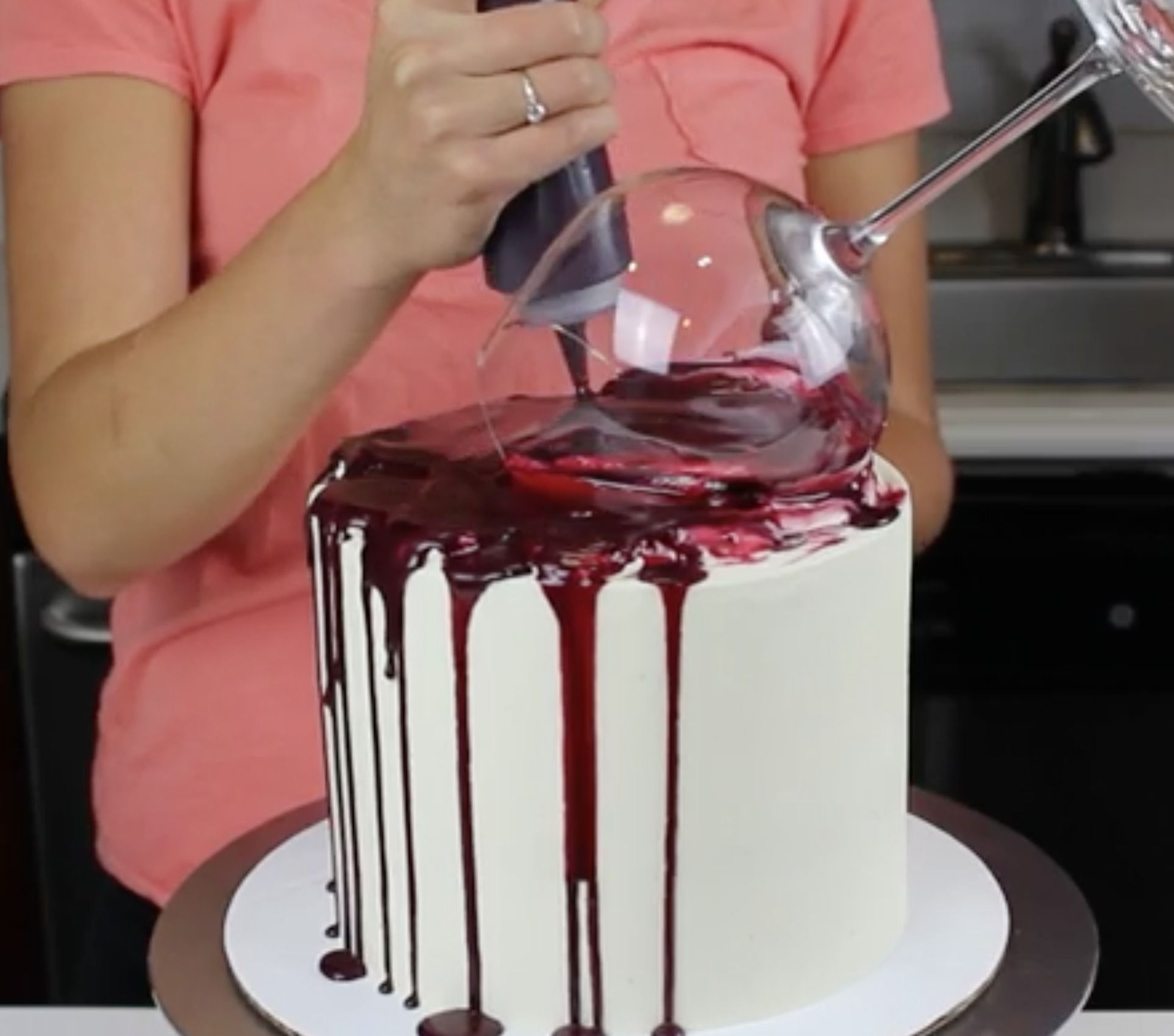 Raspberry Wine Cake - The Cake Chica