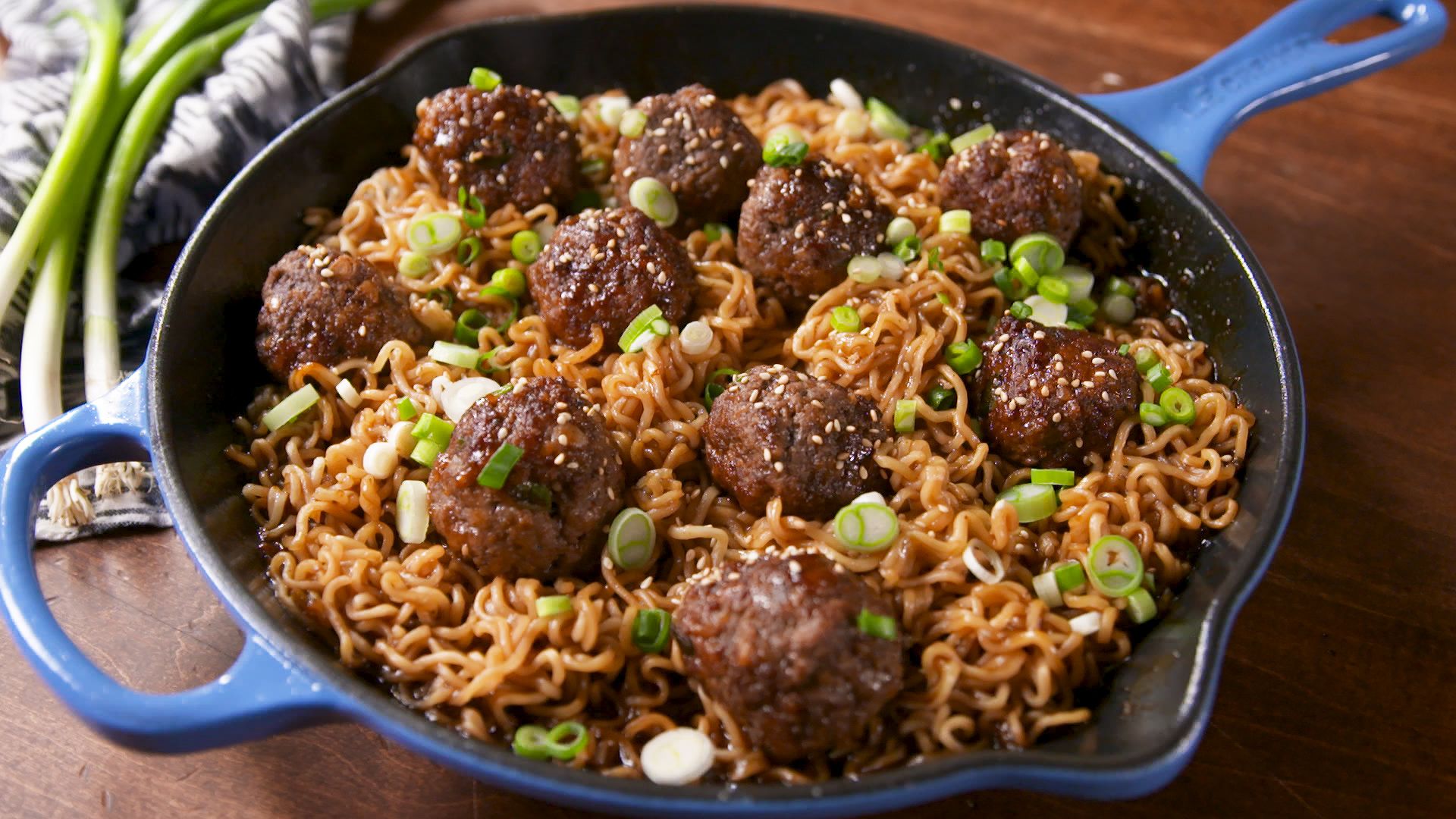 Tegnsætning Ja specificere Best Mongolian Ramen & Meatballs Recipe - How to Make Mongolian Ramen &  Meatballs