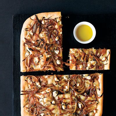 Focaccia with Caramelized Onions and Capers