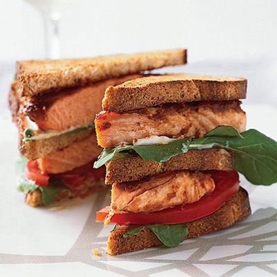Salmon Club Sandwiches Recipe