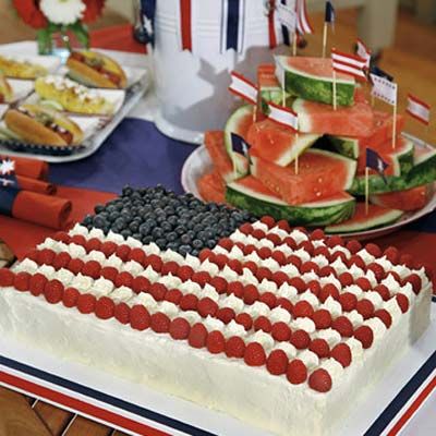 American Flag Cake - Spaceships and Laser Beams