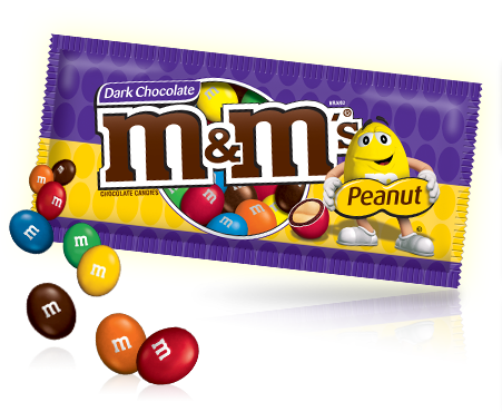 m&m dark chocolate