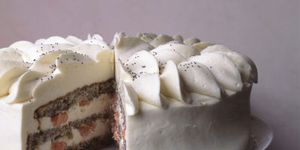 poppy seed grapefruit torte with white chocolate mousse
