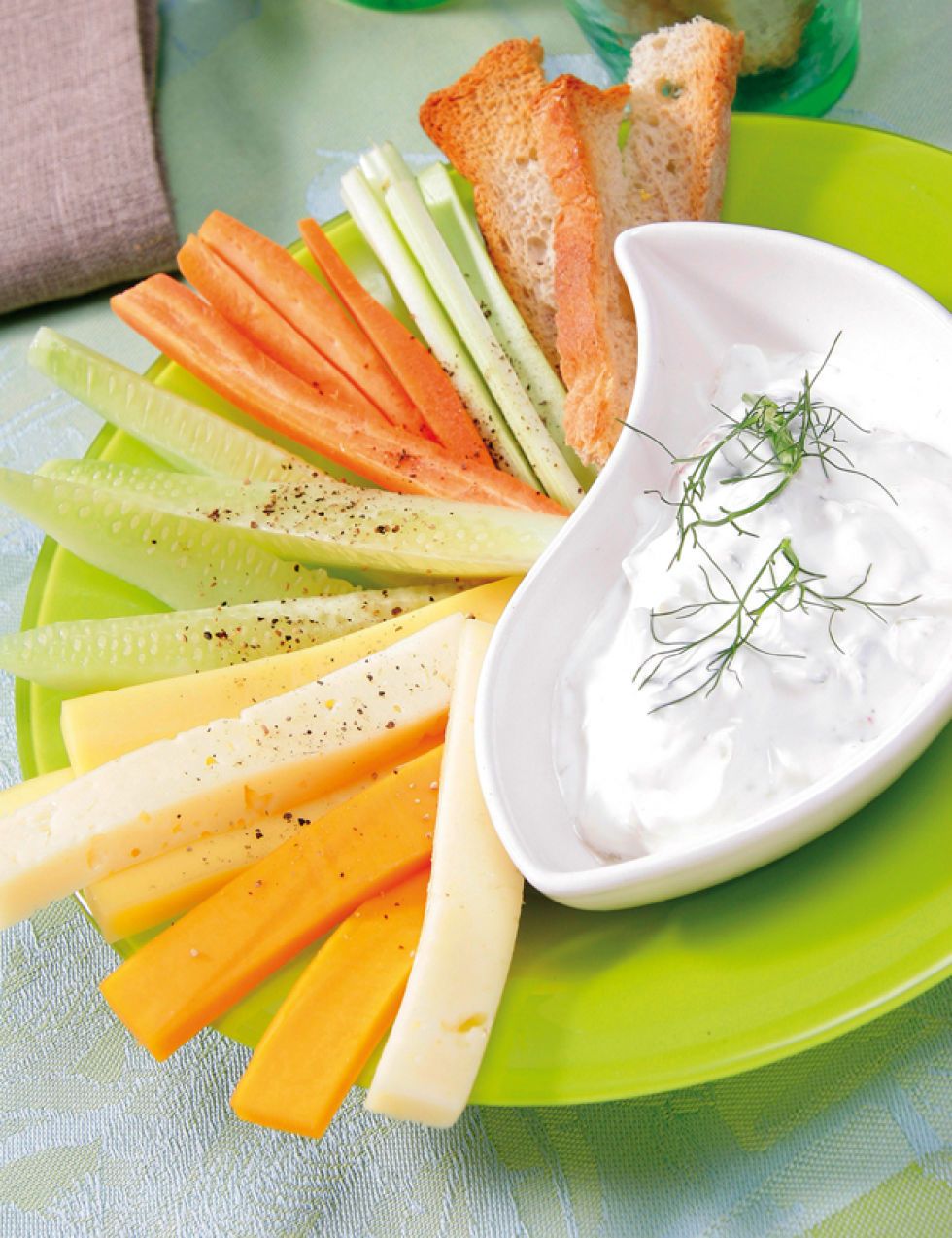 ▷ Receta de Crudités de Verduras con Salsa Choví