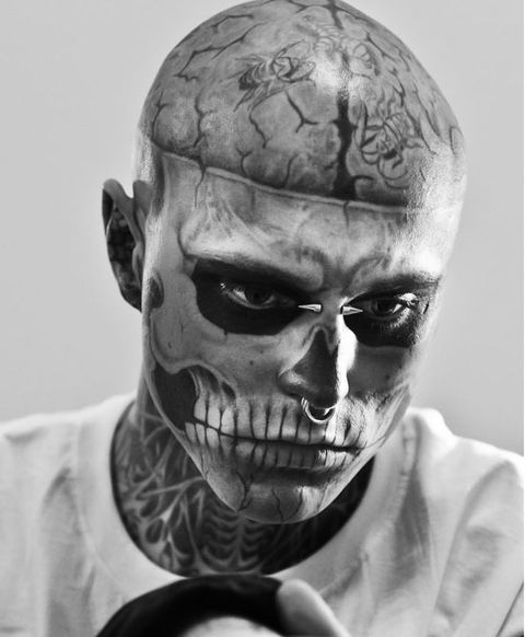 skeleton man tattoo lady gaga